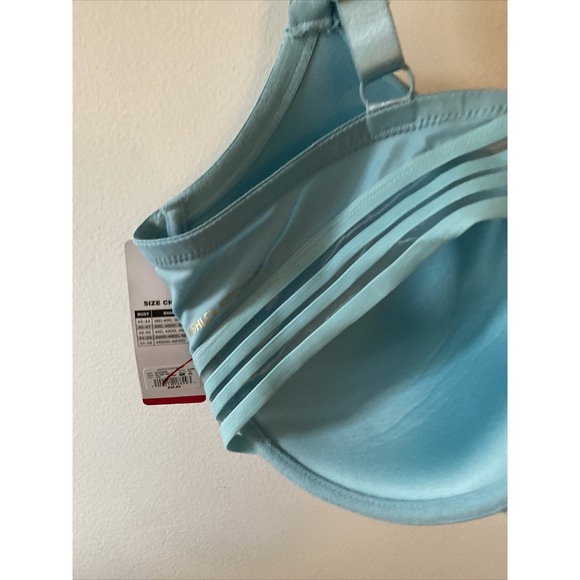 New Ashley Stewart T-Shirt Underwire Bra Logo 40DDD New With Tags Teal Blue - Picture 6 of 7